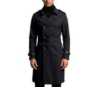 Abrigo Hombre Tallas Grandes, Gabardinas Para Hombre Casual Color Sólido Con Botones Abrigos Manga Larga Talla Grande Ajuste Delgado Cálido Informal Gabardina Con Bolsillos Para Otoño E Invierno