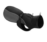 Abrigo Impermeable A Prueba De Frío Labrador Golden Retriever Greyhound Shepherd Suave Cálido con Chaqueta Reflectante para Mascotas,Negro,2XL