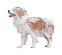Abrigo impermeable con capucha brillante para perros, resistente al agua, para gatos, cubierta de lluvia