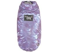 Record - Abrigo Impermeable Moonwalk para Perros con Acolchado Extra, Cierre de Velcro y Agujero para la Correa. Protege de la Lluvia y el frío, máxima Comodidad y Ajuste Ajustable | Plateado, 3XS