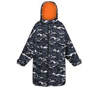 Abrigo impermeable Regatta Junior Waterproof Changing Robe Talla infantil: 98-110 / Color: negro/gris