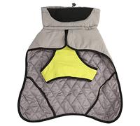 Abrigo Invierno Impermeable, Chaqueta Acolchada Ajustable, Cálida y Suave, Gris Talla L - Resistente al Viento, Protección del Pelaje, Ideal para Perros Medianos y Grandes (SG)