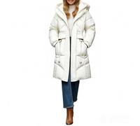 Abrigo Invierno Mujer Chaqueta Plumifero Ligero Abrigos Con Capucha Larga Tallas Grandes Abrigo Forro Polar Exterior Outwear Cálido Acolchada Parka Grueso Vintage Con Bolsillos Cortaviento Cremallera