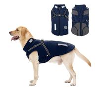 Abrigo Invierno Perro, Abrigo Impermeable para Perros Resistente al Viento, Chaqueta para Perros con Tiras Reflectantes Seguras & Arnés Ajustable para Perros pequeñas, Medianas y Grandes