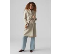 Abrigo largo anudado Mujer Talla XS. Color Beige