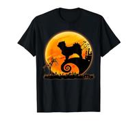 Abrigo Largo Chihuahua Perro y Luna Divertido Perro Disfraz Camiseta gráfica económica, Hombre, Negro, L
