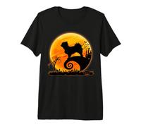 Abrigo Largo Chihuahua Perro y Luna Divertido Perro Disfraz Camiseta Premium