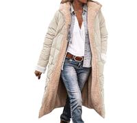Abrigo largo de invierno para mujer, abrigo cálido de plumón con capucha, chaqueta de invierno, cierre de cremallera, parka acolchada, forro polar, abrigo de manga larga, chaqueta con capucha, parka