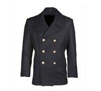 Abrigo Marina de Lana Doble Botonadura Botones Dorado Mil-Tec Peacoat Militar