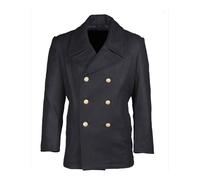 Abrigo Marina de Lana Doble Botonadura Botones Dorado Mil-Tec Peacoat Militar