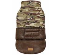 Abrigo militar impermeable forrado de terciopelo modelo Bois para perros Croci