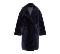 Abrigo Mujer con cuello ancho y corte recto, diseño elegante.