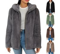 Abrigo Mujer Invierno Cálido, Sudadera Mujer Capucha Oversize Sudaderas Pilou Sudaderas Con Cremallera Abrigo Color Sólido Abrigos Casual Chaqueta Gruesa Suéter Forro Polar Suéteres De Gran Tamaño