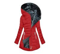 Abrigo Mujer Invierno Chaqueton Mujer Largo con Capucha Parka Acolchada | Cazadora Mujer con Forro Polar Ropa de Abrigo Casual Bolsillos con Cremallera Abrigos para Mujer Frio