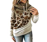 Abrigo Mujer Invierno Chic, Sudadera Con Capucha Mujer Original Sudaderas Ensamblar Hoodie Leopardo Abrigo Otoño Abrigos 2025 Nueva Chaqueta Casual Ropa Cordón De Ajuste Loungewear Divertido Sudadera