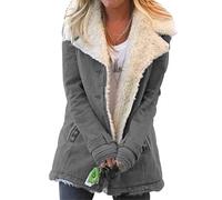 Abrigo Mujer Tallas Grandes Abrigos Oversize Señora Largo Parka Mujer Chaqueta Acolchada Mujer Invierno Anorak Acolchado Mujeres Chaqueton Chaquetones Parkas Cazadora Chaquetas Talla Grande Gris 3XL