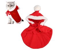 Abrigo navideño para mascotas, cálido y suave, apto para la piel, capa para perros con capucha linda, para cachorros, gatos, perros, bufanda navideña, gorro de Navidad