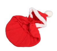 Abrigo navideño para mascotas, cálido y suave, apto para la piel, capa para perros con capucha linda, para cachorros, gatos, perros, bufanda navideña, gorro de Navidad