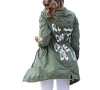 Abrigo para mujer estilo I Really Don't Care Do U impreso Melania Trump chaqueta larga de algodón verde, verde, M