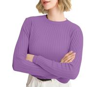 Abrigo para mujer, invierno, cálido, de gran tamaño, suéter fino, manga larga, cuello redondo, sudadera, lisa, de punto bajo, manga larga, gran tamaño, suéter, informal, versátil, alta mitad, media