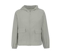 Abrigo para mujer para exteriores, ligero, traje de montañismo, cremallera, impermeable, informal, a prueba de viento, sudadera con cremallera, suéter informal, suéter de manga larga, gris, M