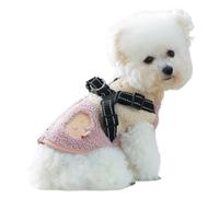Abrigo para perro, chaqueta a prueba de viento forrada con arnés - Abrigos de apertura trasera para clima frío,deportes para caminar y senderismo en tiempo frío D otoño