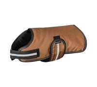 Abrigo para perros Knuffelwuff con tejido funcional reflectante de 25 cm, marrón