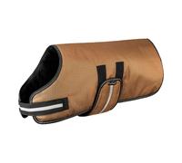 Abrigo para perros Knuffelwuff con tejido funcional reflectante de 65 cm, marrón