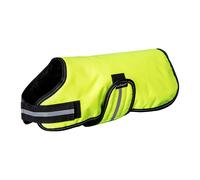 Abrigo para perros Knuffelwuff Neon con tejido funcional reflectante de 30 cm, amarillo neón