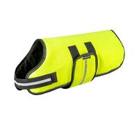 Abrigo para perros Knuffelwuff Neon con tejido funcional reflectante de 45 cm, amarillo neón