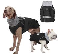 Abrigo para perros resistente al agua, cuello alto, ropa para perros de invierno, chaqueta gruesa para perros cálidos con orificio para arnés, abrigos reflectantes, chaquetas, chaleco, abrigo para