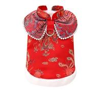 Abrigo peludo bordado para perro, chaquetas de Año Nuevo chino para ropa de tamaño pequeño a grande, sudadera de invierno