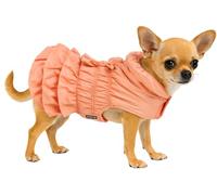 Abrigo Perro - Esther Rosa - A:20cm - Poliéster - Lavable a 30°C - Impermeable - Lazo Decorativo - Flamingo
