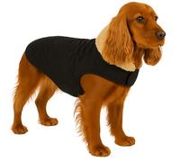 Abrigo Perro - Flamingo Bonnie Negro - A:45cm B:36-44cm C:58-64cm - poliéster - Impermeable - Interior de Felpa Suave - Cierre de Gancho