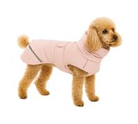 Abrigo de Invierno Flamingo para Perros Cujo Rosa - Talla 30cm (A: 30 cm, B: 42 cm, C: 42-48 cm) - Ideal para Razas como Chihuahua, Bulldog Francés, Beagle, Jack Russell y Cocker Spaniel