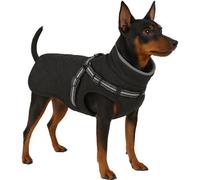 Abrigo Perro - Flamingo Duker - A:30cm B:33cm C:49cm - poliéster - Impermeable - Reflectante - con arnés Ajustable