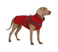 Abrigo Perro - Flamingo Duker - A:50cm B:44cm C:68cm - poliéster - Impermeable - Reflectante - con arnés Ajustable