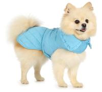 Abrigo Perro - Jewel Azul Claro - Poliéster - Impermeable - Forro Polar Suave - Decorado con Strass - Elegante