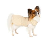 Abrigo Perro - Jewel Beige - Poliéster - Impermeable - Forro Polar Suave - Decorado con Strass - Cómodo