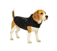 Abrigo Perro - Sergio Negro - Cuero sintético - Impermeable - Forro Polar cálido - Diseño Moderno y Elegante