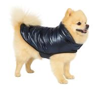 Abrigo Perro - Wasa Azul Oscuro - Poliéster - Impermeable - Forrado en Polar - Cuello Alto - Cierre con Velcro