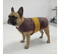 Abrigo Personalizado para Perros de Lana Hervida - Ropa de Invierno Ultraligera con el Nombre de tu Mascota - Incluye Cepillo Quitabarro (Modelo 3, L-Cocker/Bulldog)