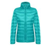 Abrigo Plumas Ultralight Mujer Plumiferos Ligeros Mujer Abrigos Plumon Acolchado Chaqueta Plumifero Ligero Corto Señora Ultraligero Chaquetas Invierno Cazadoras Chaquetones Tallas Grandes Azul 3XL