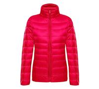 Abrigo Plumas Ultralight Mujer Plumiferos Ligeros Mujer Abrigos Plumon Acolchado Chaqueta Plumifero Ligero Corto Señora Ultraligero Chaquetas Invierno Cazadoras Chaquetones Tallas Grandes Rojo 2XL