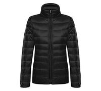 Abrigo Plumas Ultralight Mujer Plumiferos Ligeros Mujer Abrigos Plumon Acolchado Chaqueta Plumifero Ligero Corto Señora Ultraligero Chaquetas Invierno Cazadoras Chaquetones Tallas Grandes Negro 2XL
