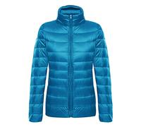 Abrigo Plumas Ultralight Mujer Plumiferos Ligeros Mujer Abrigos Plumon Acolchado Chaqueta Plumifero Ligero Corto Señora Ultraligero Chaquetas Invierno Cazadoras Chaquetones Tallas Grandes Azul 2XL