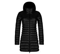 Abrigo Plumas Ultralight Mujer Plumiferos Ligeros Mujer Con Capucha Abrigos Largo Plumon Chaqueta Plumifero LigeroLargos Señora Chaquetas Invierno Cazadoras Chaquetones Tallas Grandes Negro 2XL