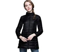 Abrigo Plumas Ultralight Mujer Plumiferos Ligeros Mujer Con Capucha Abrigos Largo Plumon Chaqueta Plumifero LigeroLargos Señora Chaquetas Invierno Cazadoras Chaquetones Casacas Tallas Grandes Negro XL