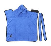 Abrigo secador para Perros, Toalla de baño portátil de Microfibra para Mascotas, Albornoz para Perros Altamente Absorbente y de Secado rápido con cinturón Ajustable en la Cintura, (Metro)