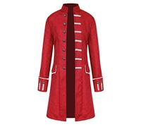Abrigo steampunk para hombre, chaqueta gótica para hombre, tallas grandes, clásica, gabardina medieval, bordado, estilo victoriano, elegante, uniforme de vampiro, cosplay, disfraz de Halloween